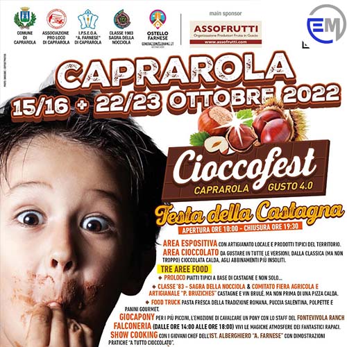 Cioccofest Caprarola 15/16 + 22/23 Ottobre 2022